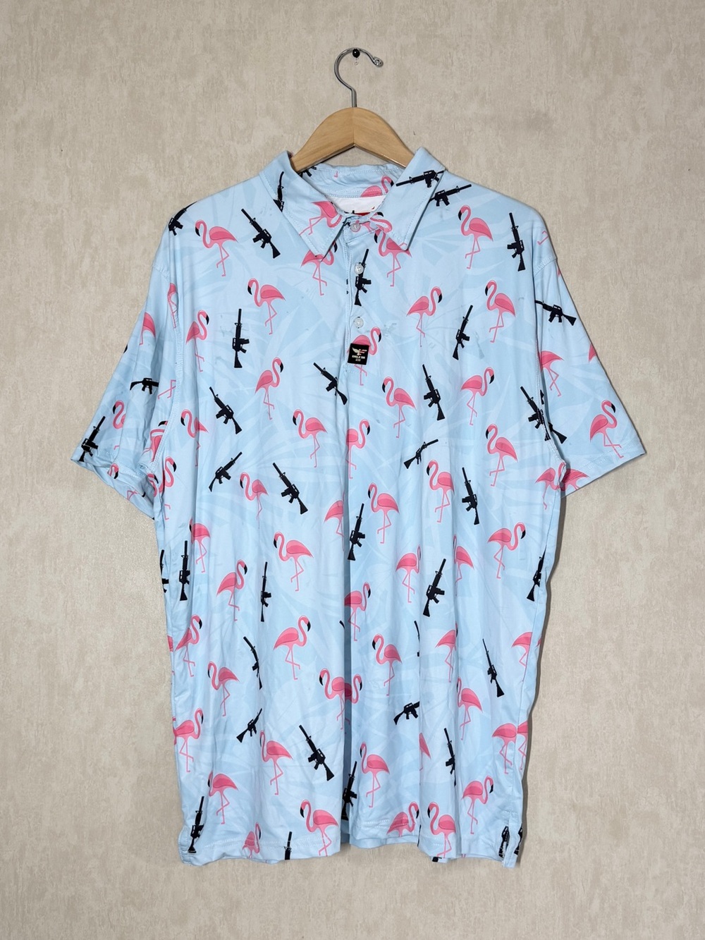 Eagle Six Gear Men’s Polo Performance Shirt Shortsleeve Flamingo Rifle XL